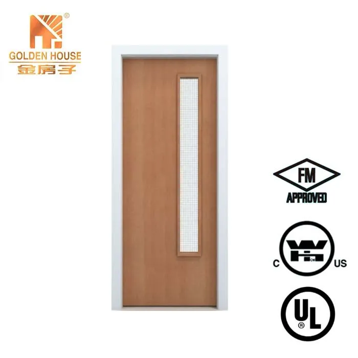 Pintu Dilapisi Api Kayu Eksternal