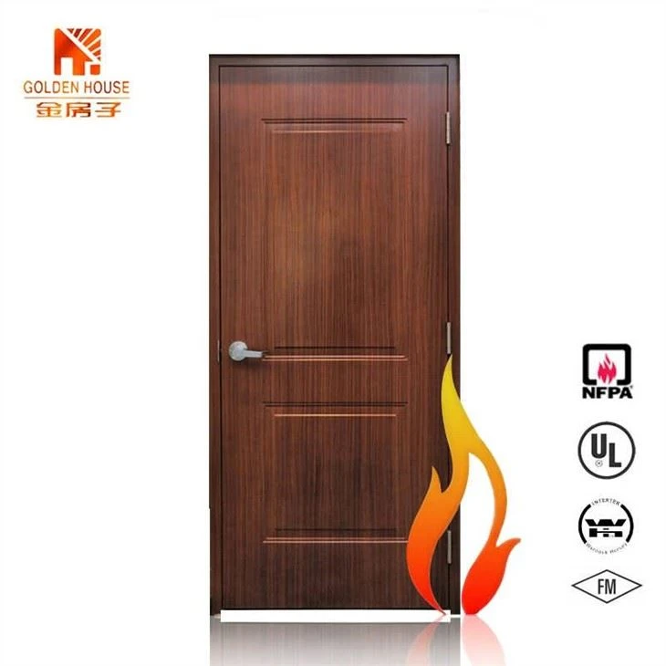 GH Hot Wooden Veneer Transfer Lukisan Pintu Baja Fireproof